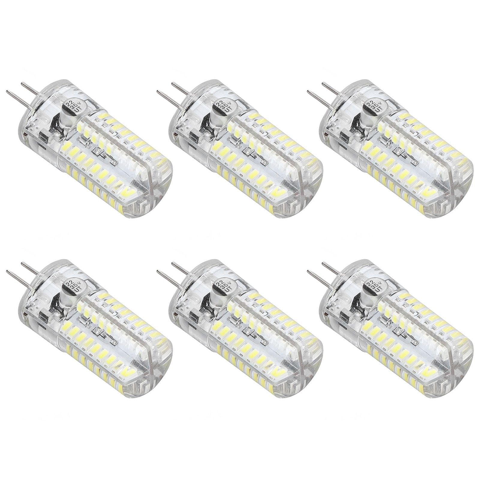 6 Pcs G4 LED Bulbs Bi Pin Base Light Bulbs 5W LED Corn Bulbs for Landscape Lighting Home Lighting Pure White V1294-YM0523-3119220065712
