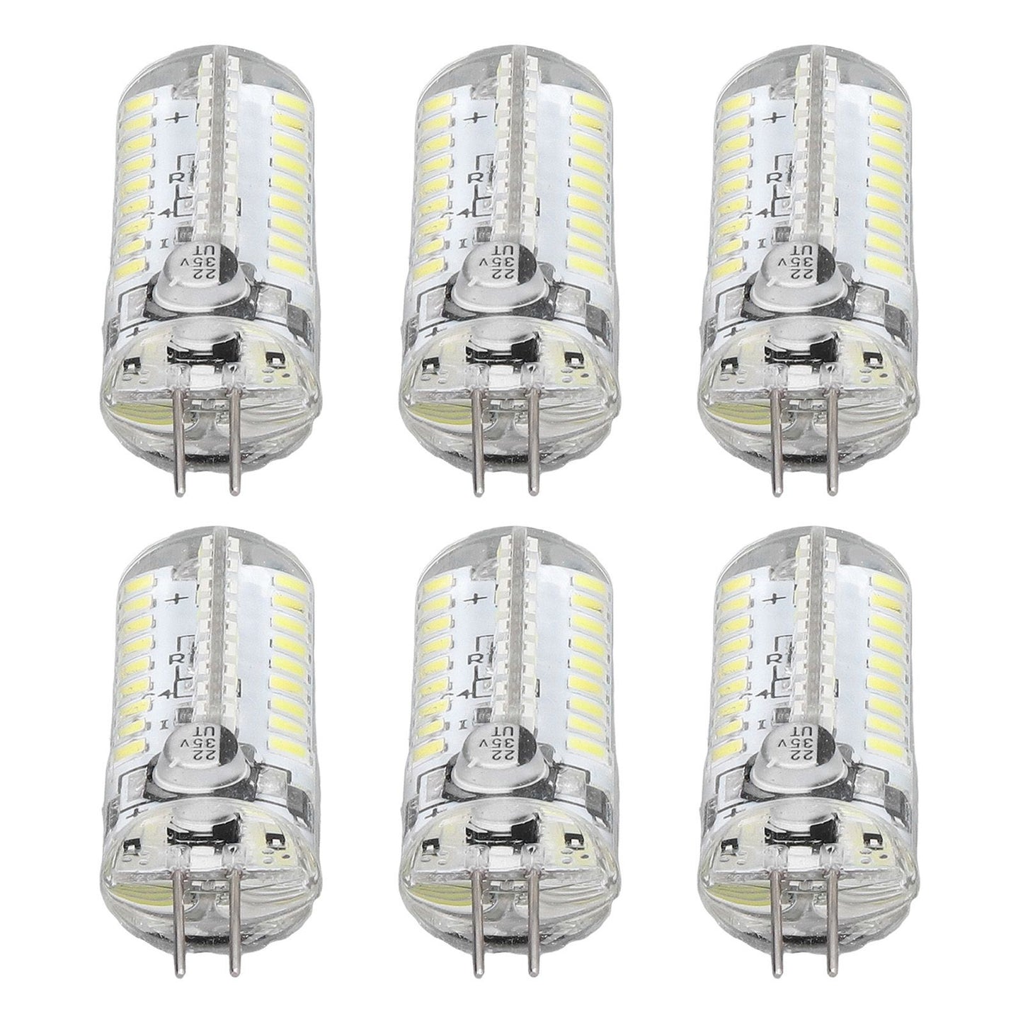6 Pcs G4 LED Bulbs Bi Pin Base Light Bulbs 5W LED Corn Bulbs for Landscape Lighting Home Lighting Pure White V1294-YM0523-3119220065712