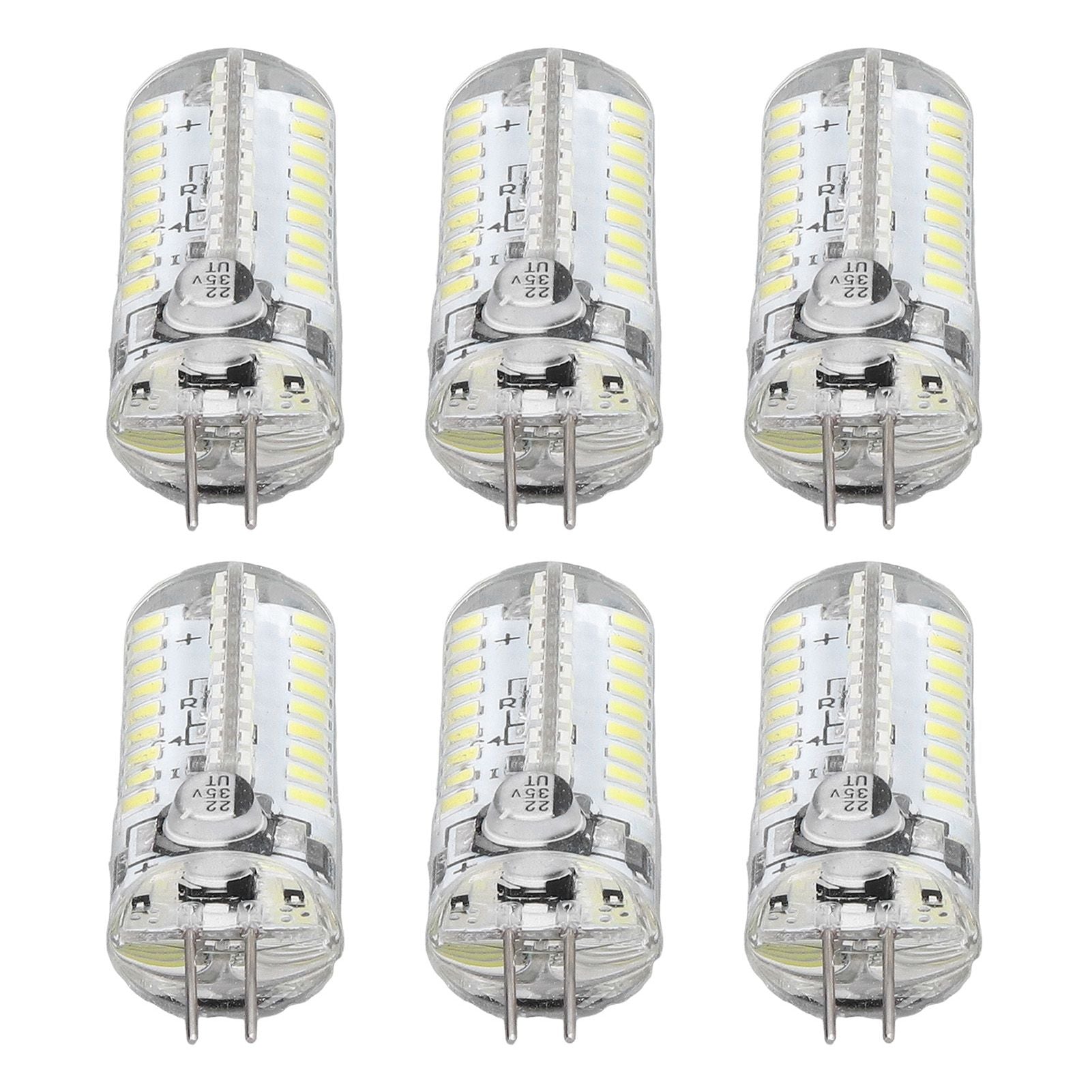 6 Pcs G4 LED Bulbs Bi Pin Base Light Bulbs 5W LED Corn Bulbs for Landscape Lighting Home Lighting Pure White V1294-YM0523-3119220065712