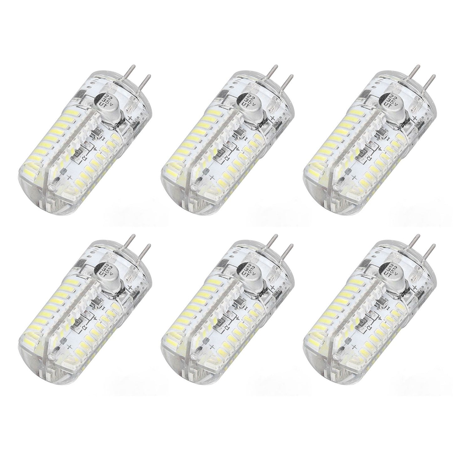 6 Pcs G4 LED Bulbs Bi Pin Base Light Bulbs 5W LED Corn Bulbs for Landscape Lighting Home Lighting Pure White V1294-YM0523-3119220065712