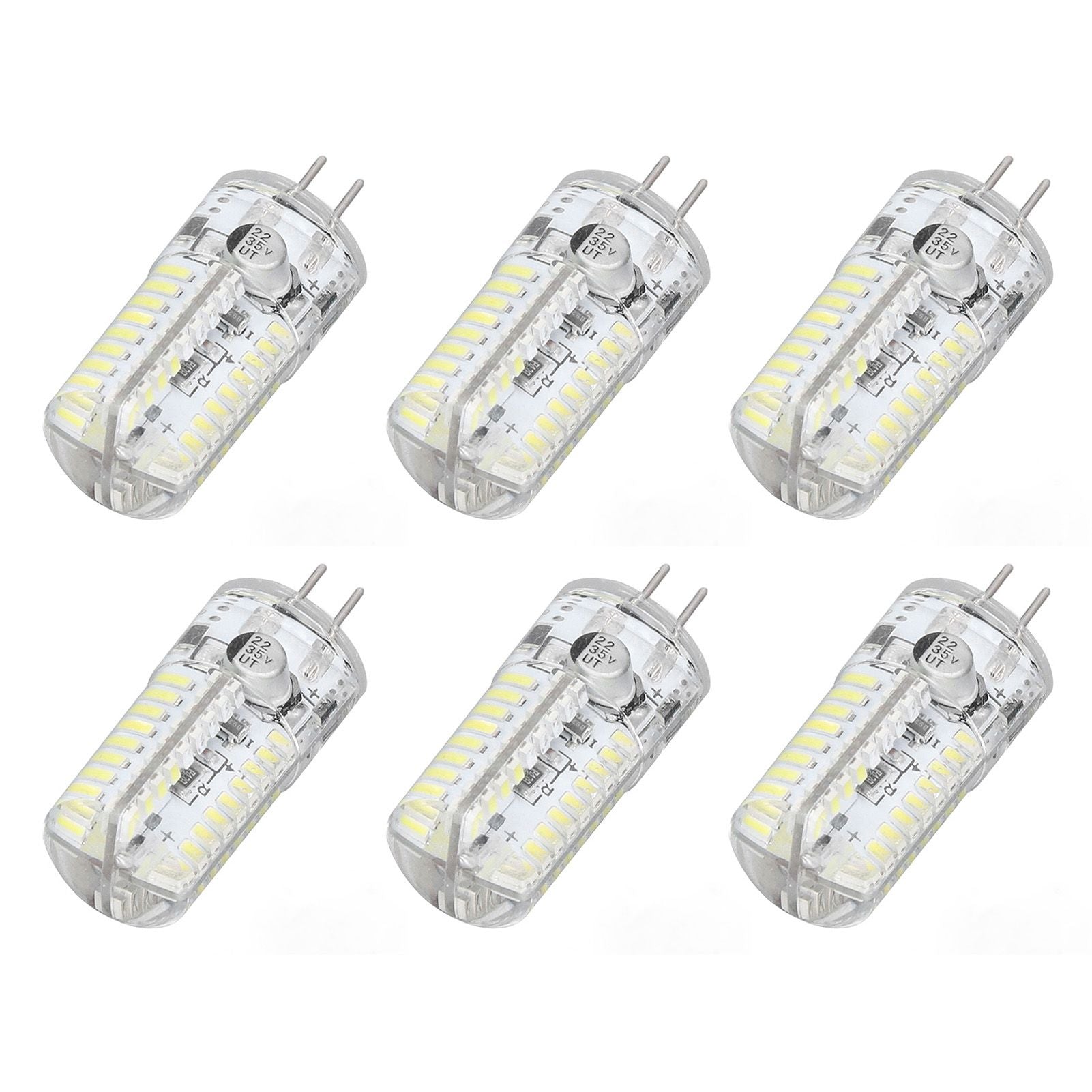 6 Pcs G4 LED Bulbs Bi Pin Base Light Bulbs 5W LED Corn Bulbs for Landscape Lighting Home Lighting Pure White V1294-YM0523-3119220065712