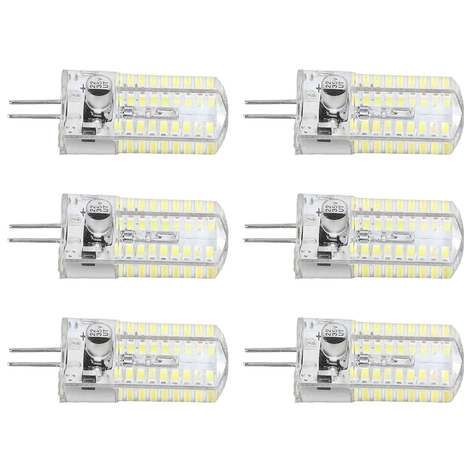 6 Pcs G4 LED Bulbs Bi Pin Base Light Bulbs 5W LED Corn Bulbs for Landscape Lighting Home Lighting Pure White V1294-YM0523-3119220065712