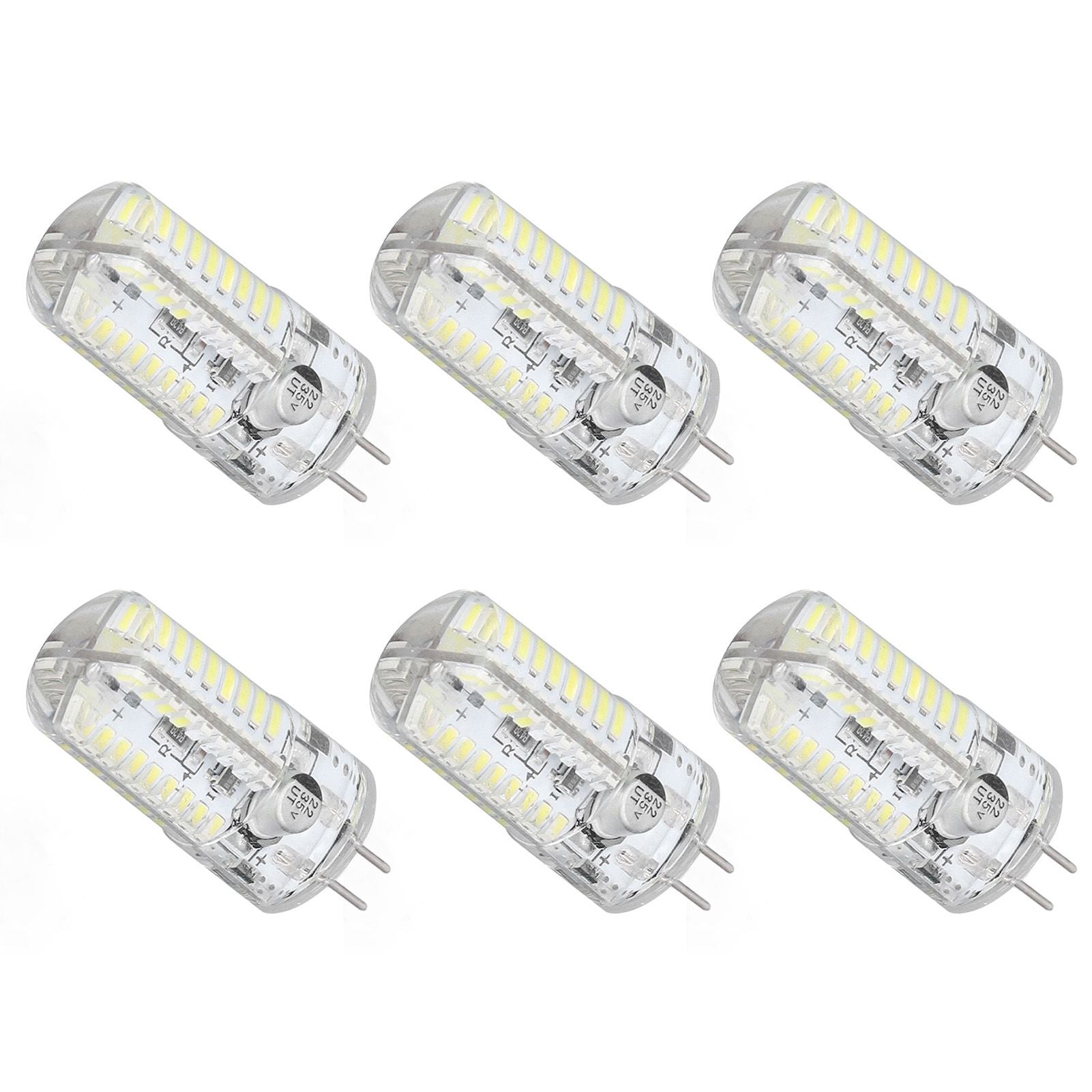 6 Pcs G4 LED Bulbs Bi Pin Base Light Bulbs 5W LED Corn Bulbs for Landscape Lighting Home Lighting Pure White V1294-YM0523-3119220065712
