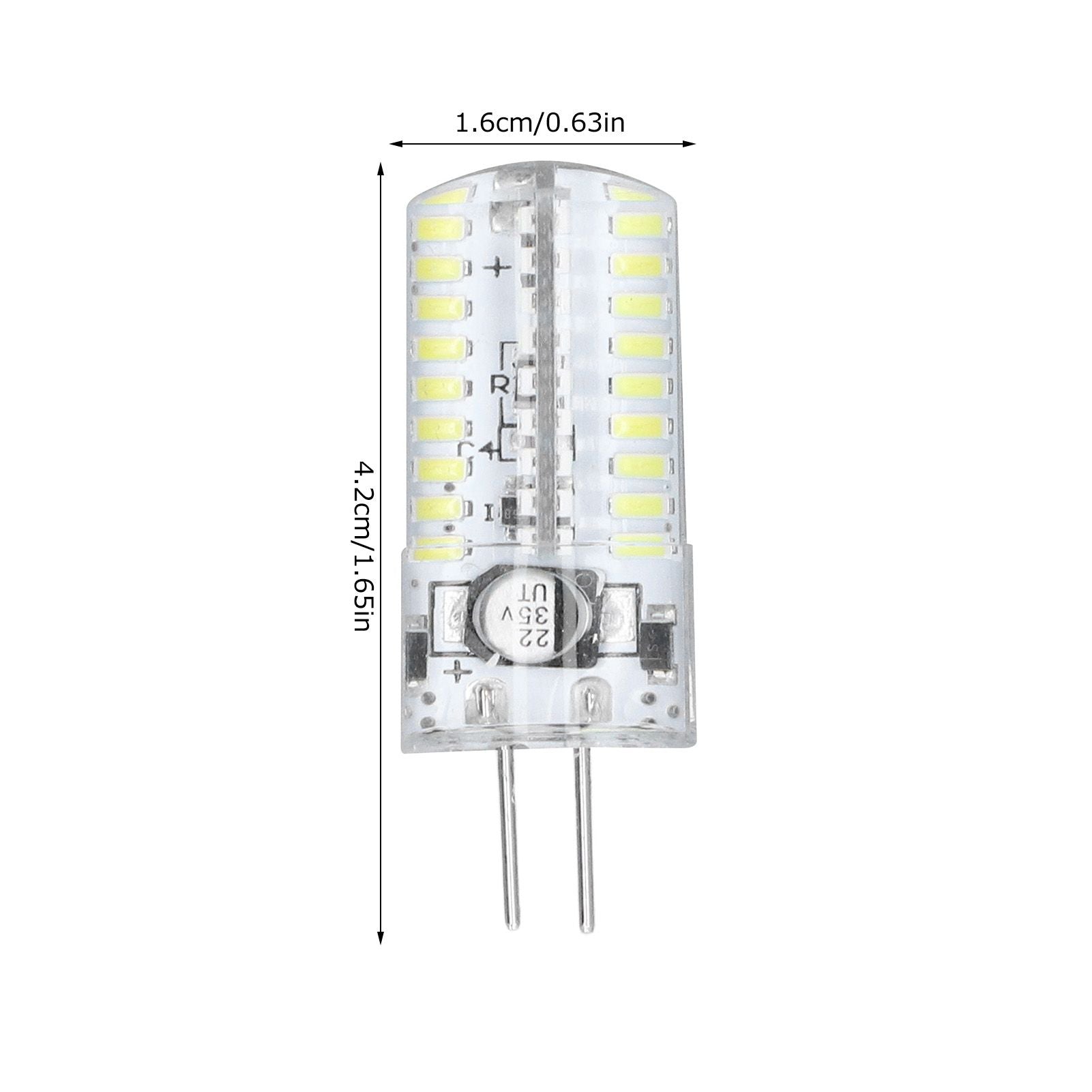 6 Pcs G4 LED Bulbs Bi Pin Base Light Bulbs 5W LED Corn Bulbs for Landscape Lighting Home Lighting Pure White V1294-YM0523-3119220065712