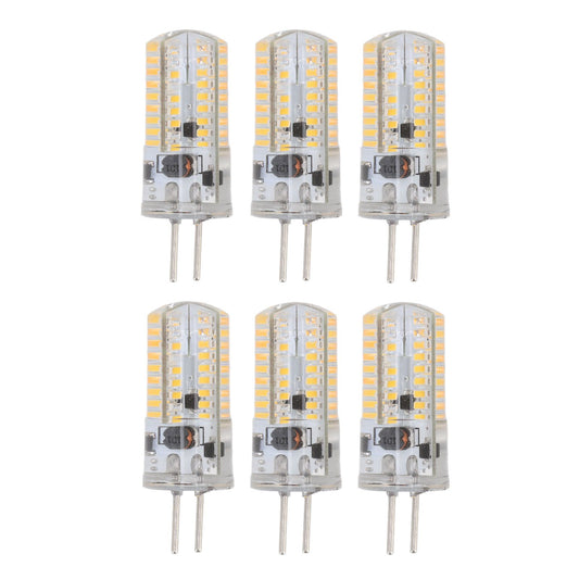 6Pcs GY6.35 LED Bulbs 5W AC 12V Warm White 2700 to 3000K White 6000 to 6500K 500LM 72LED Light Bulbs for Home V1294-YM0523-3119220065811