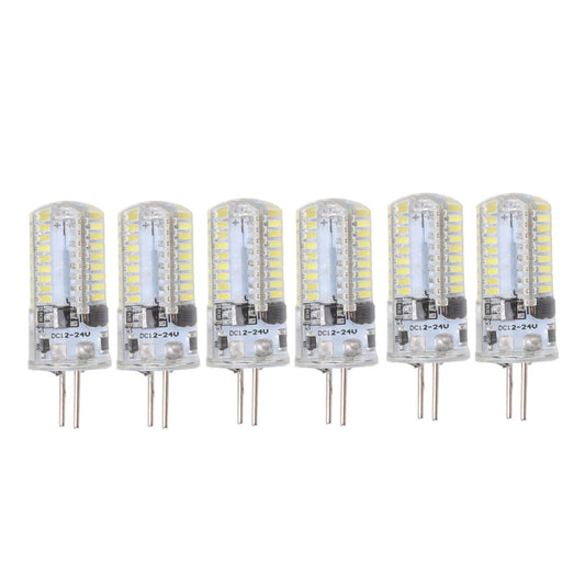6Pcs GY6.35 LED Bulbs 5W AC 12V Warm White 2700 to 3000K White 6000 to 6500K 500LM 72LED Light Bulbs for Home V1294-YM0523-3119220065812