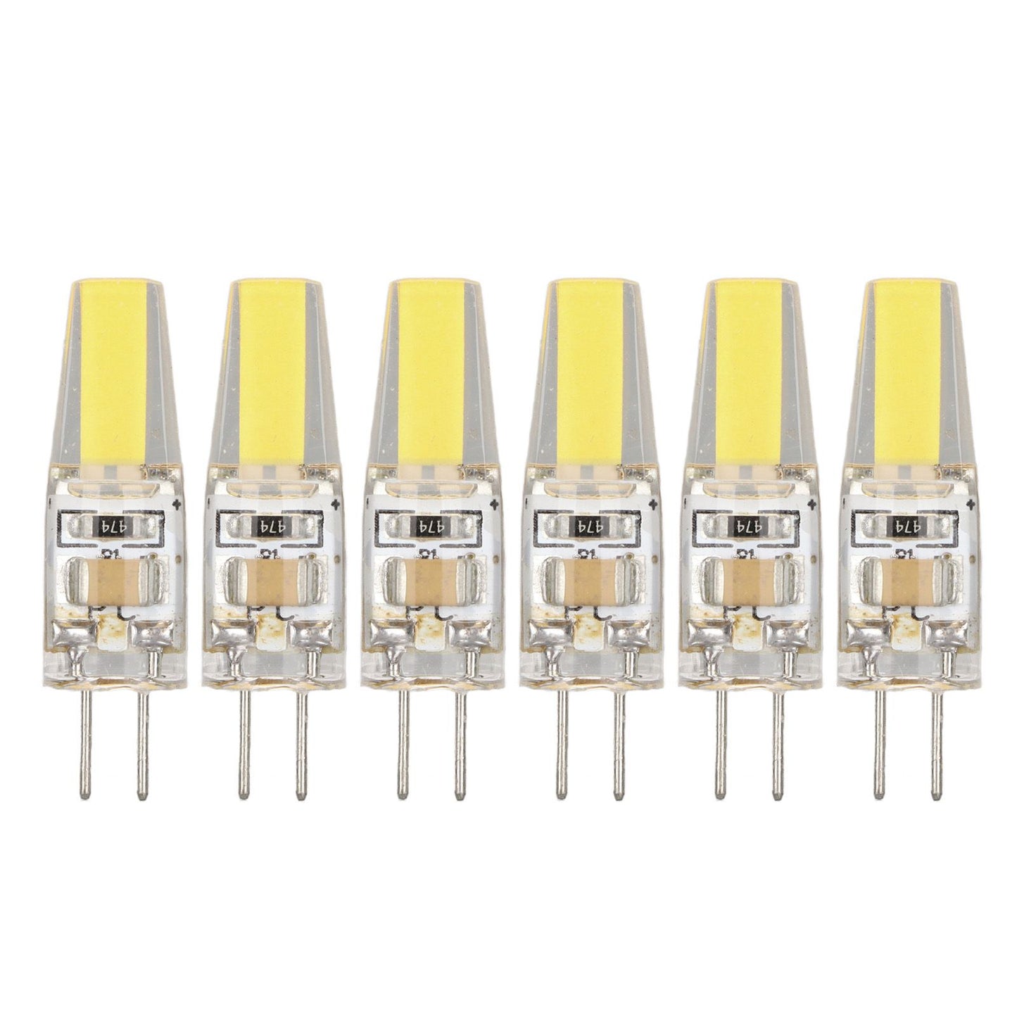 6 Pcs 6W 500LM G4 Bulb LED COB Silica Gel Energy Saving Lamp Bulb for Ceiling Lamp Wall Lamp Table Lamp 220V V1294-YM0523-3119220065912