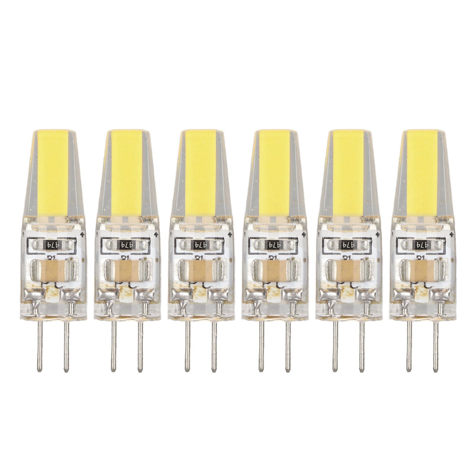 6 Pcs 6W 500LM G4 Bulb LED COB Silica Gel Energy Saving Lamp Bulb for Ceiling Lamp Wall Lamp Table Lamp 220V V1294-YM0523-3119220065912