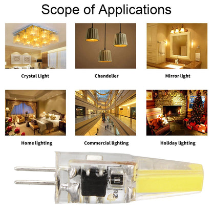 6 Pcs 6W 500LM G4 Bulb LED COB Silica Gel Energy Saving Lamp Bulb for Ceiling Lamp Wall Lamp Table Lamp 220V V1294-YM0523-3119220065912
