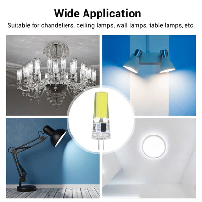 6 Pieces G4 LED Bulbs 9W Dimmable COB Lamp 500LM for Home Ceiling Landscape Chandelier Lamps 6500K White Light V1294-YM0523-3119220066011