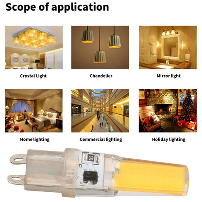 6pcs G9 LED Light Bulb COB Dimmable Professional G9 LED Bulb Replacement for Wall Lamps Table Lamps 220V Warm V1294-YM0523-3119220066112