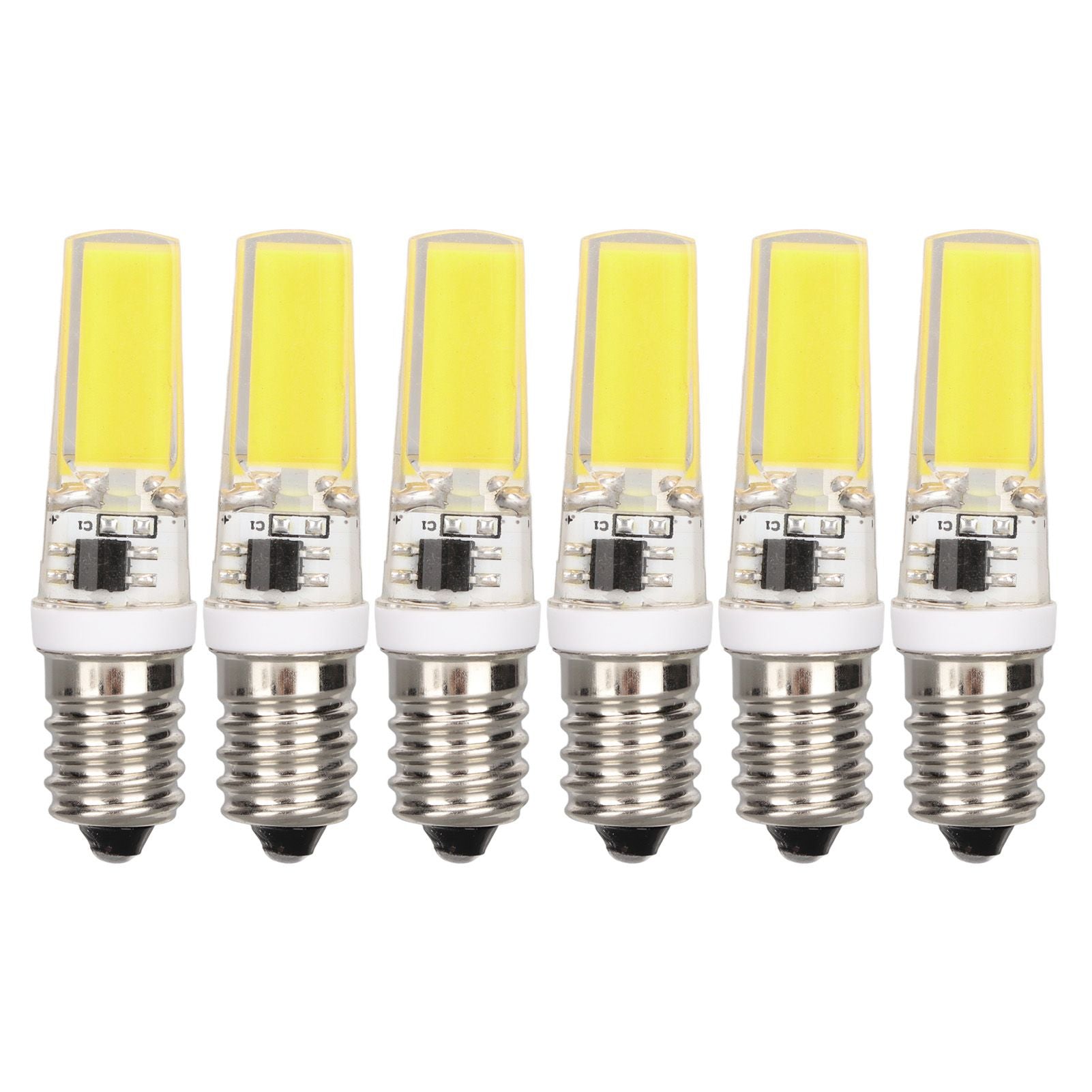 6PCS E14 COB Lamp Bulb Mini 360 Degree Lighting Heat Sinking Silicone Anti Glare for Chandelier Ceiling Light V1294-YM0523-3119220066211
