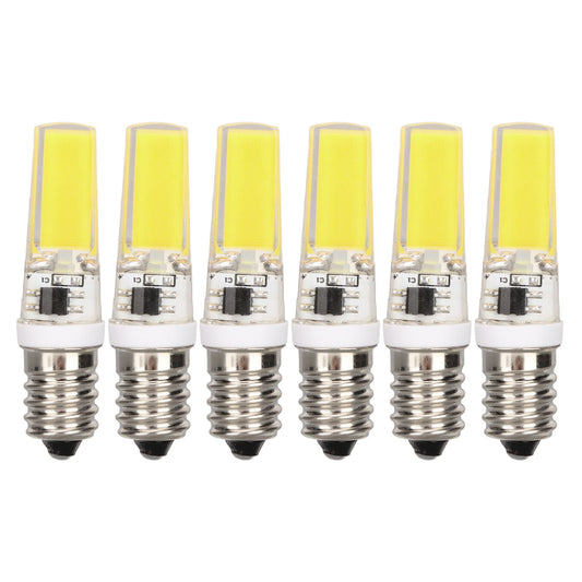 6PCS E14 COB Lamp Bulb Mini 360 Degree Lighting Heat Sinking Silicone Anti Glare for Chandelier Ceiling Light V1294-YM0523-3119220066211
