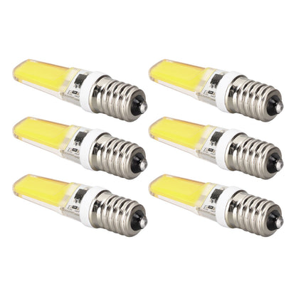 6PCS E14 COB Lamp Bulb Mini 360 Degree Lighting Heat Sinking Silicone Anti Glare for Chandelier Ceiling Light V1294-YM0523-3119220066211
