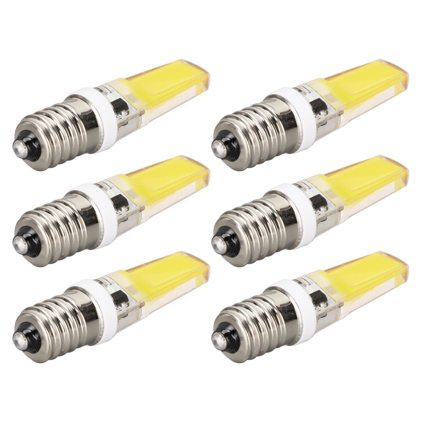 6PCS E14 COB Lamp Bulb Mini 360 Degree Lighting Heat Sinking Silicone Anti Glare for Chandelier Ceiling Light V1294-YM0523-3119220066211