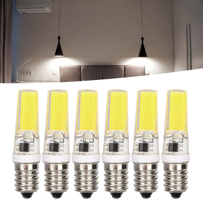6PCS E14 COB Lamp Bulb Mini 360 Degree Lighting Heat Sinking Silicone Anti Glare for Chandelier Ceiling Light V1294-YM0523-3119220066211