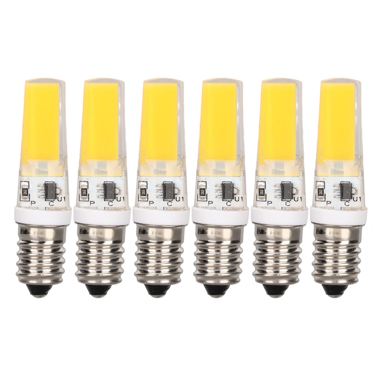 6PCS E14 COB Lamp Bulb Mini 360 Degree Lighting Heat Sinking Silicone Anti Glare for Chandelier Ceiling Light V1294-YM0523-3119220066212