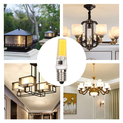 6PCS E14 COB Lamp Bulb Mini 360 Degree Lighting Heat Sinking Silicone Anti Glare for Chandelier Ceiling Light V1294-YM0523-3119220066212