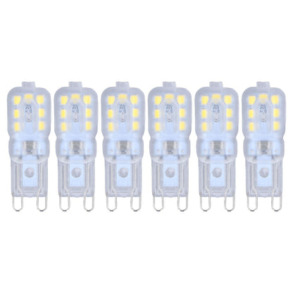 G9 Bulb Dimmable Eye Protection Energy Saving 14 LEDs 3W Light Bulb for Chandelier Table Lamp 6pcs White V1294-YM0523-3119220066311