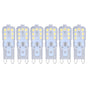 G9 Bulb Dimmable Eye Protection Energy Saving 14 LEDs 3W Light Bulb for Chandelier Table Lamp 6pcs White V1294-YM0523-3119220066311