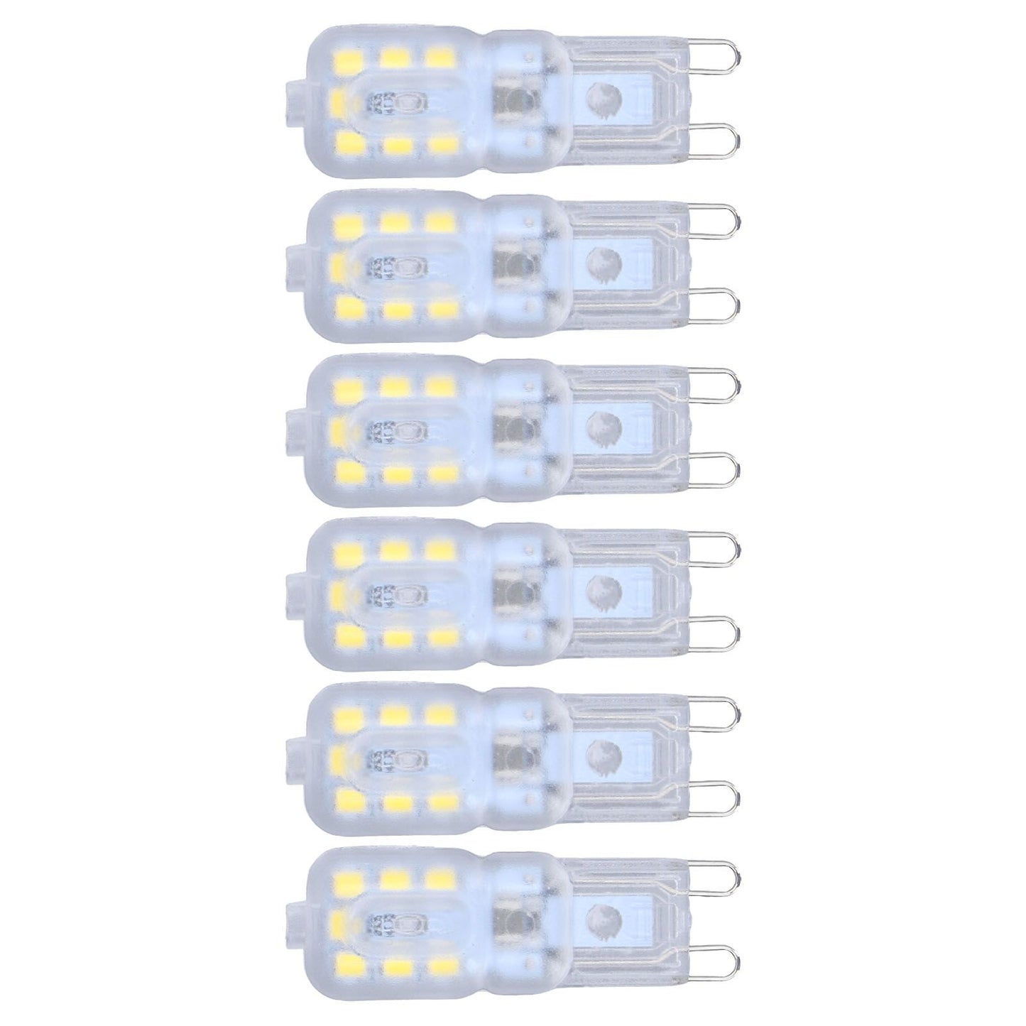 G9 Bulb Dimmable Eye Protection Energy Saving 14 LEDs 3W Light Bulb for Chandelier Table Lamp 6pcs White V1294-YM0523-3119220066311