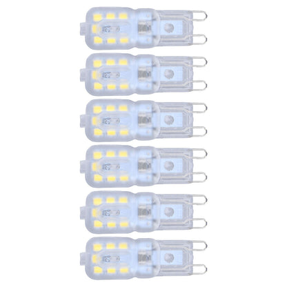 G9 Bulb Dimmable Eye Protection Energy Saving 14 LEDs 3W Light Bulb for Chandelier Table Lamp 6pcs White V1294-YM0523-3119220066311