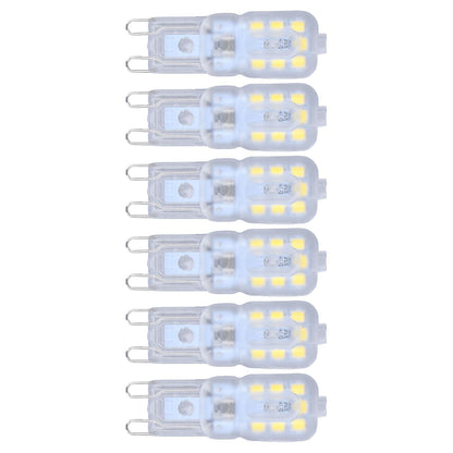 G9 Bulb Dimmable Eye Protection Energy Saving 14 LEDs 3W Light Bulb for Chandelier Table Lamp 6pcs White V1294-YM0523-3119220066311