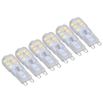 G9 Bulb Dimmable Eye Protection Energy Saving 14 LEDs 3W Light Bulb for Chandelier Table Lamp 6pcs White V1294-YM0523-3119220066311