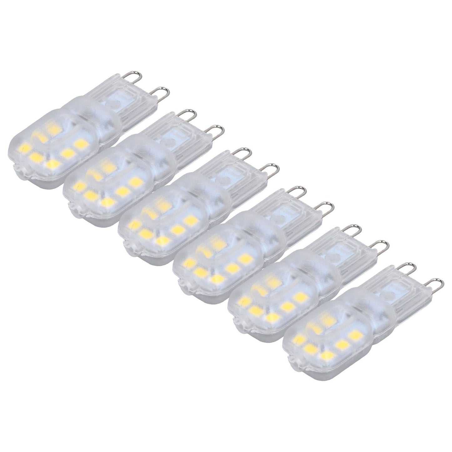 G9 Bulb Dimmable Eye Protection Energy Saving 14 LEDs 3W Light Bulb for Chandelier Table Lamp 6pcs White V1294-YM0523-3119220066311