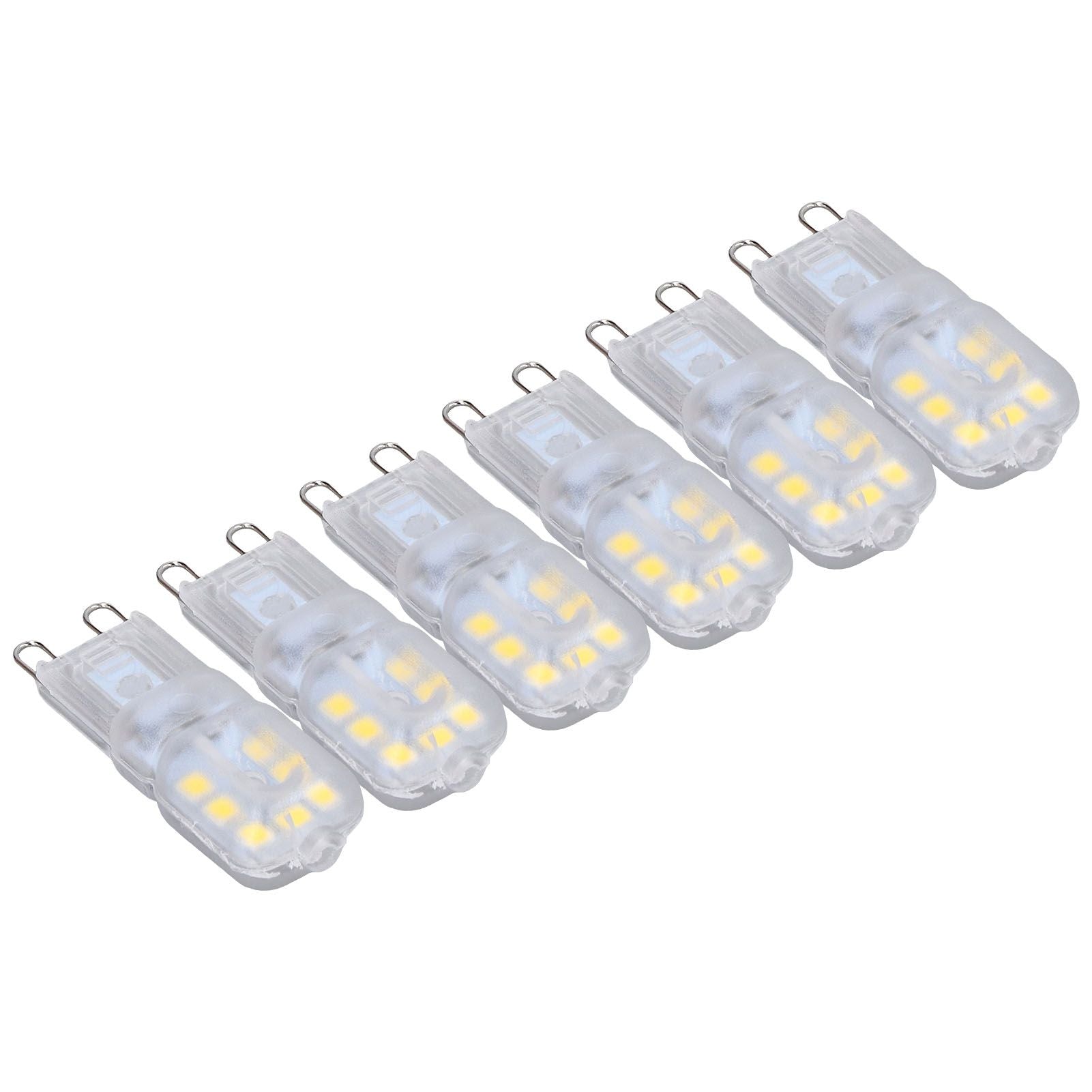 G9 Bulb Dimmable Eye Protection Energy Saving 14 LEDs 3W Light Bulb for Chandelier Table Lamp 6pcs White V1294-YM0523-3119220066311