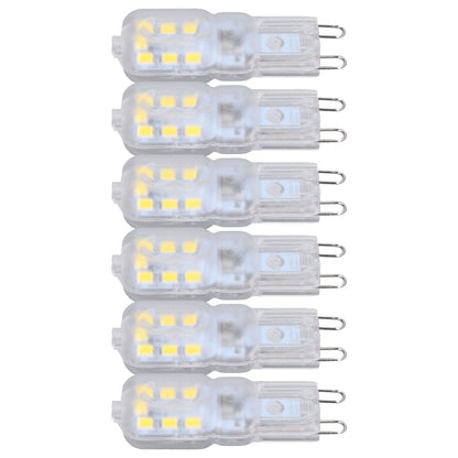 G9 Bulb Dimmable Eye Protection Energy Saving 14 LEDs 3W Light Bulb for Chandelier Table Lamp 6pcs White V1294-YM0523-3119220066311