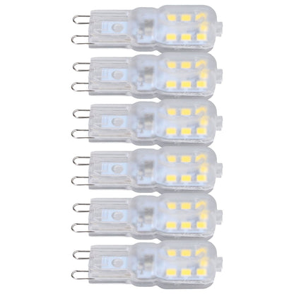G9 Bulb Dimmable Eye Protection Energy Saving 14 LEDs 3W Light Bulb for Chandelier Table Lamp 6pcs White V1294-YM0523-3119220066311