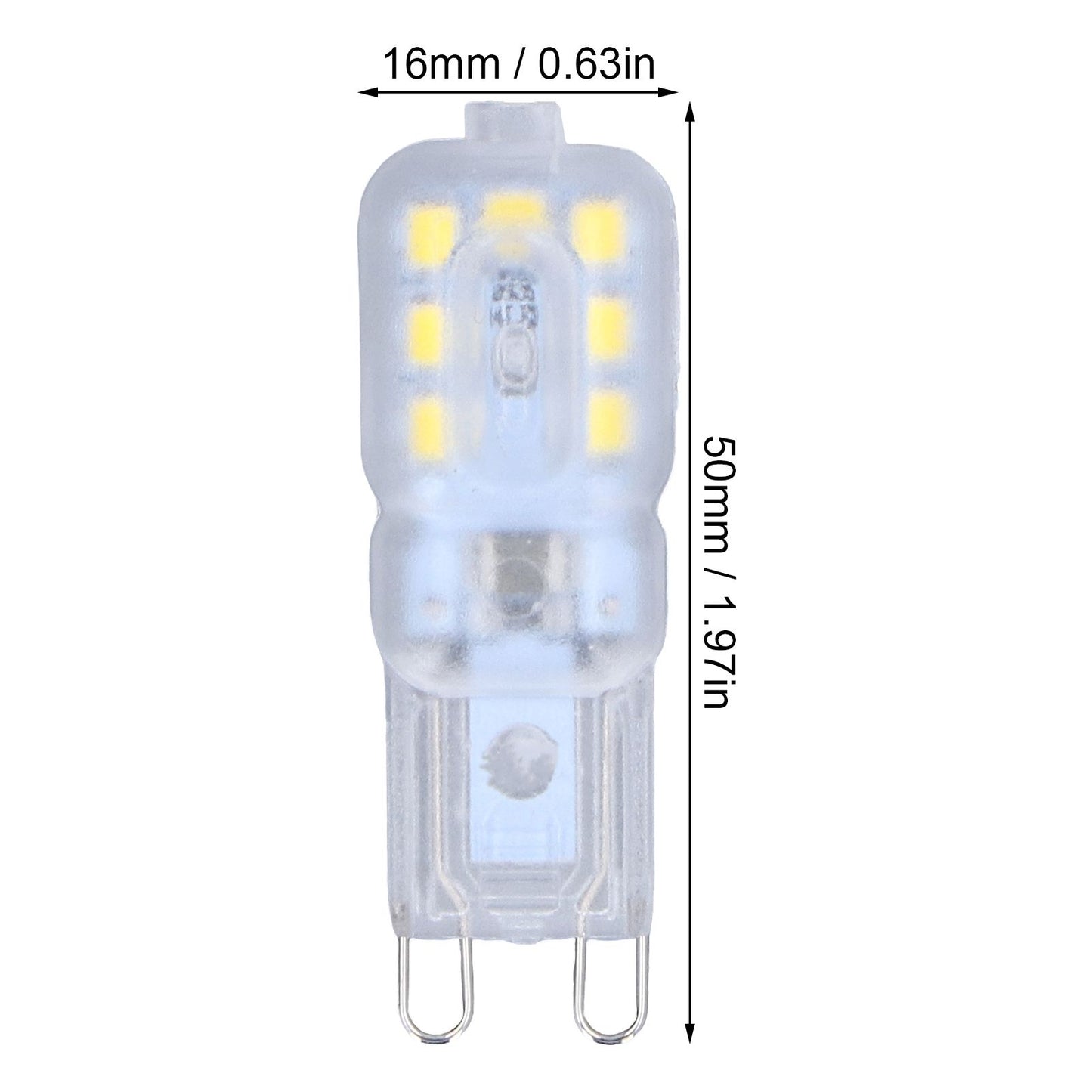 G9 Bulb Dimmable Eye Protection Energy Saving 14 LEDs 3W Light Bulb for Chandelier Table Lamp 6pcs White V1294-YM0523-3119220066311