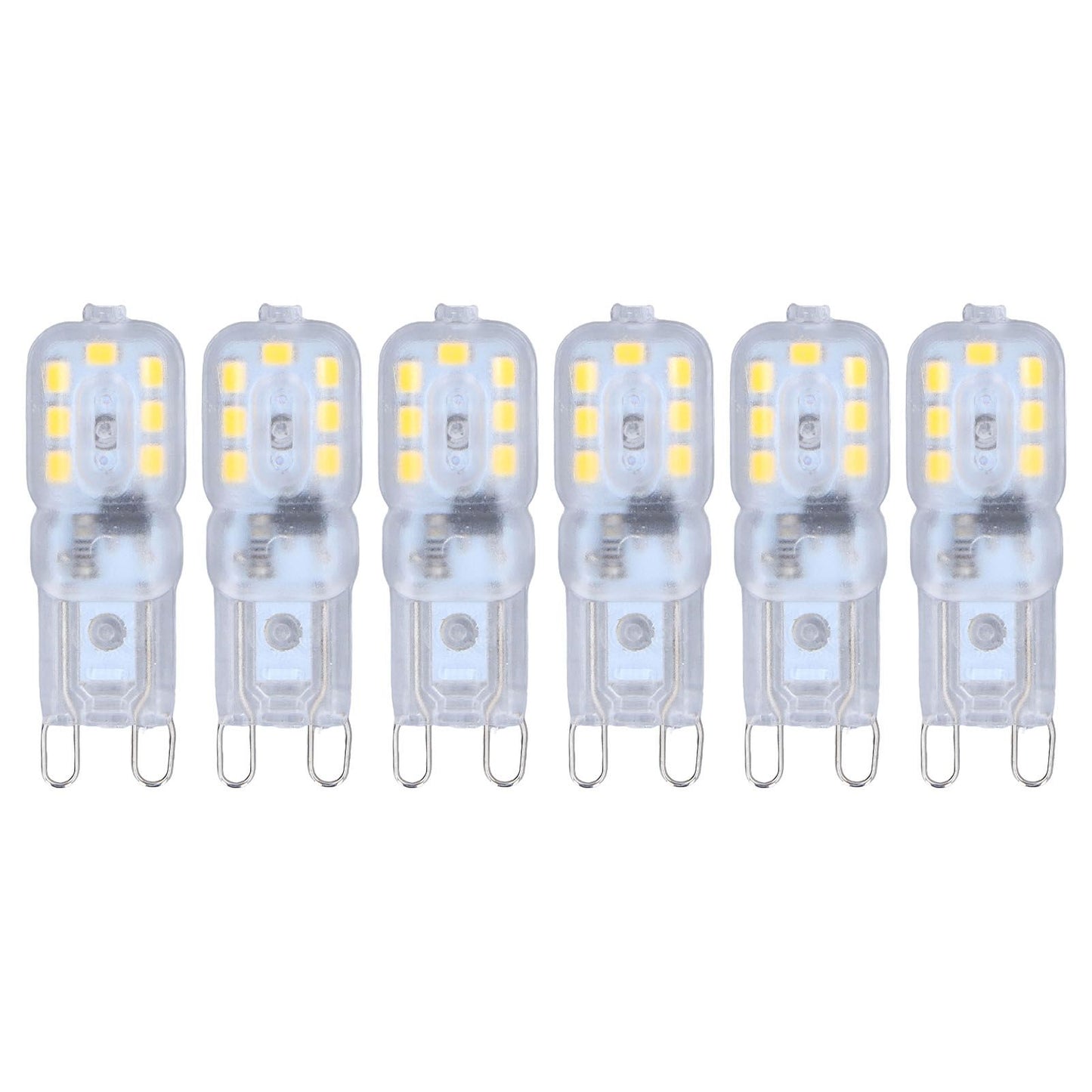 G9 Bulb Dimmable Eye Protection Energy Saving 14 LEDs 3W Light Bulb for Chandelier Table Lamp 6pcs Natural V1294-YM0523-3119220066315