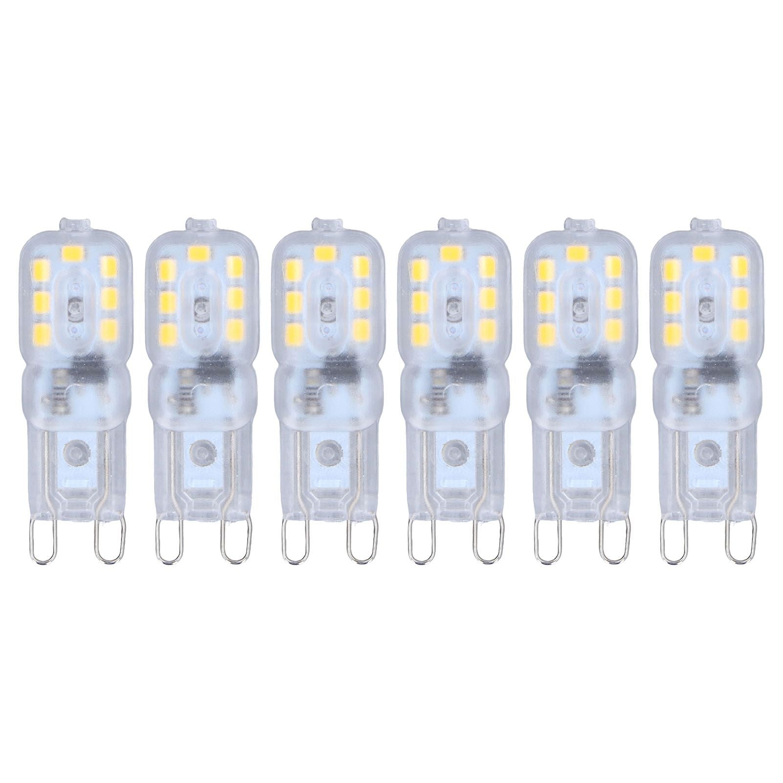 G9 Bulb Dimmable Eye Protection Energy Saving 14 LEDs 3W Light Bulb for Chandelier Table Lamp 6pcs Natural V1294-YM0523-3119220066315