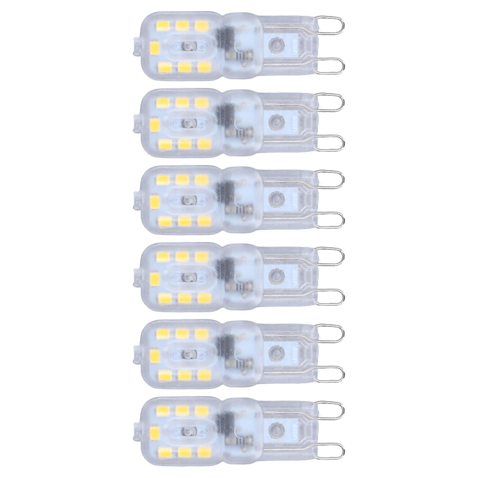 G9 Bulb Dimmable Eye Protection Energy Saving 14 LEDs 3W Light Bulb for Chandelier Table Lamp 6pcs Natural V1294-YM0523-3119220066315