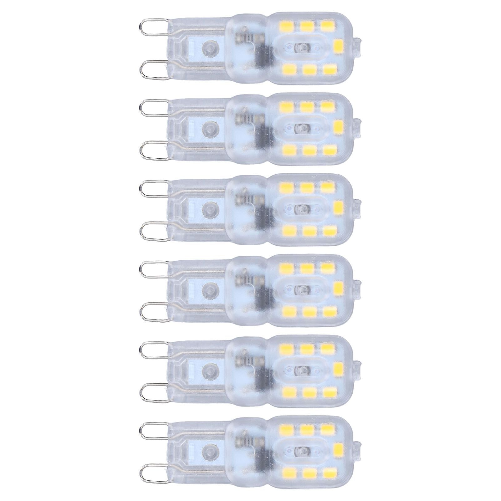 G9 Bulb Dimmable Eye Protection Energy Saving 14 LEDs 3W Light Bulb for Chandelier Table Lamp 6pcs Natural V1294-YM0523-3119220066315