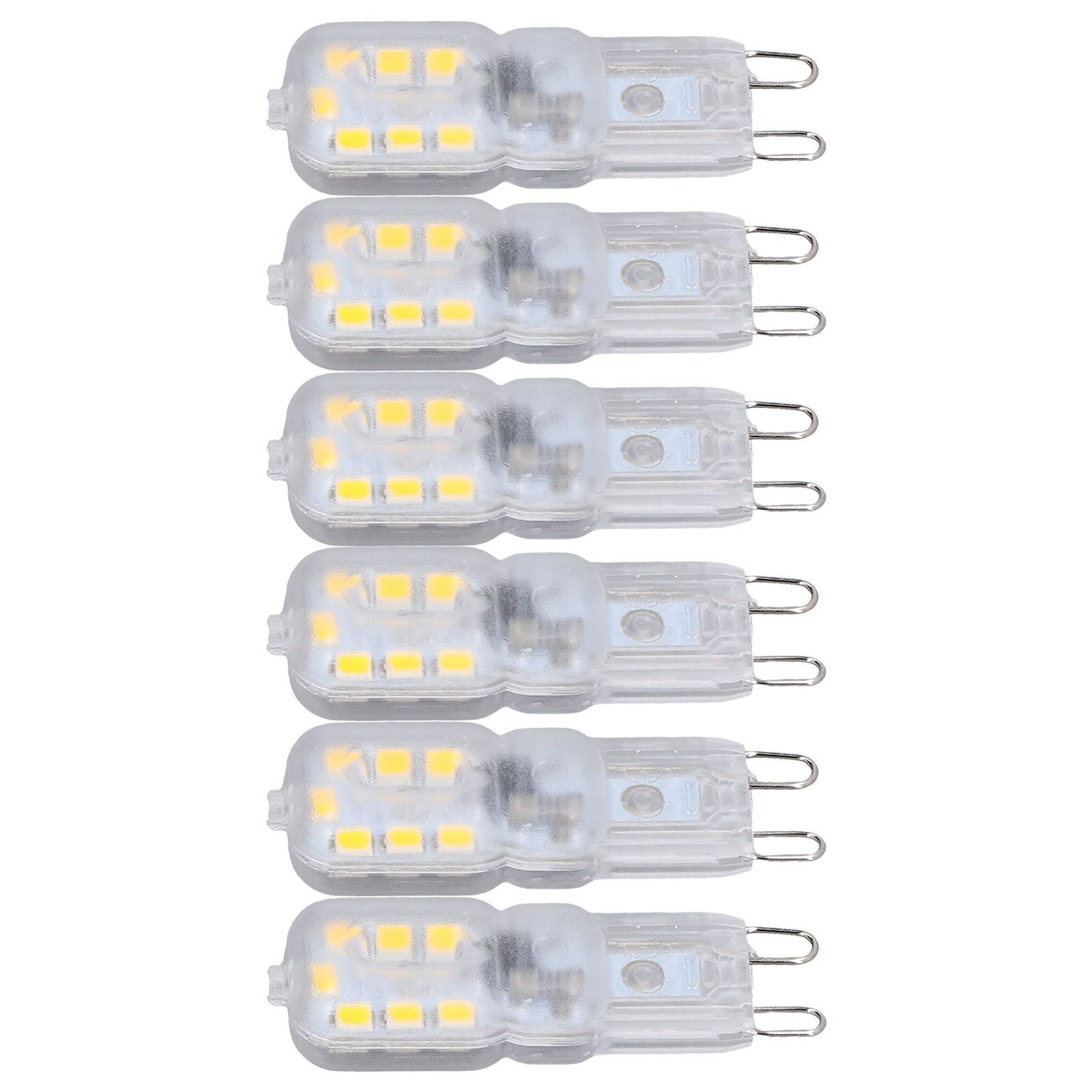 G9 Bulb Dimmable Eye Protection Energy Saving 14 LEDs 3W Light Bulb for Chandelier Table Lamp 6pcs Natural V1294-YM0523-3119220066315