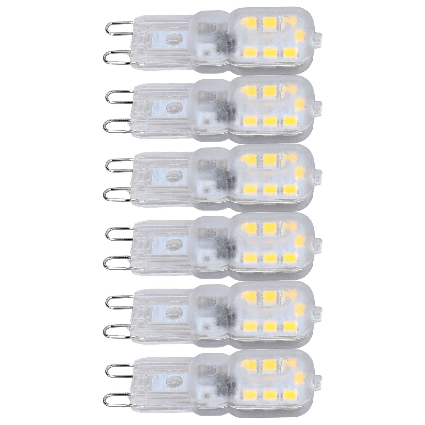 G9 Bulb Dimmable Eye Protection Energy Saving 14 LEDs 3W Light Bulb for Chandelier Table Lamp 6pcs Natural V1294-YM0523-3119220066315