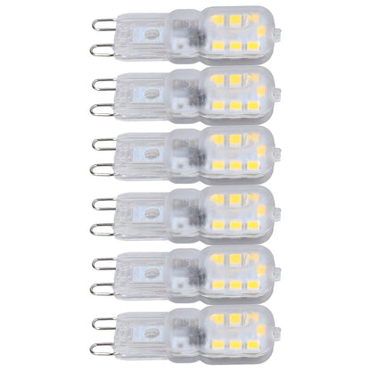 G9 Bulb Dimmable Eye Protection Energy Saving 14 LEDs 3W Light Bulb for Chandelier Table Lamp 6pcs Natural V1294-YM0523-3119220066315