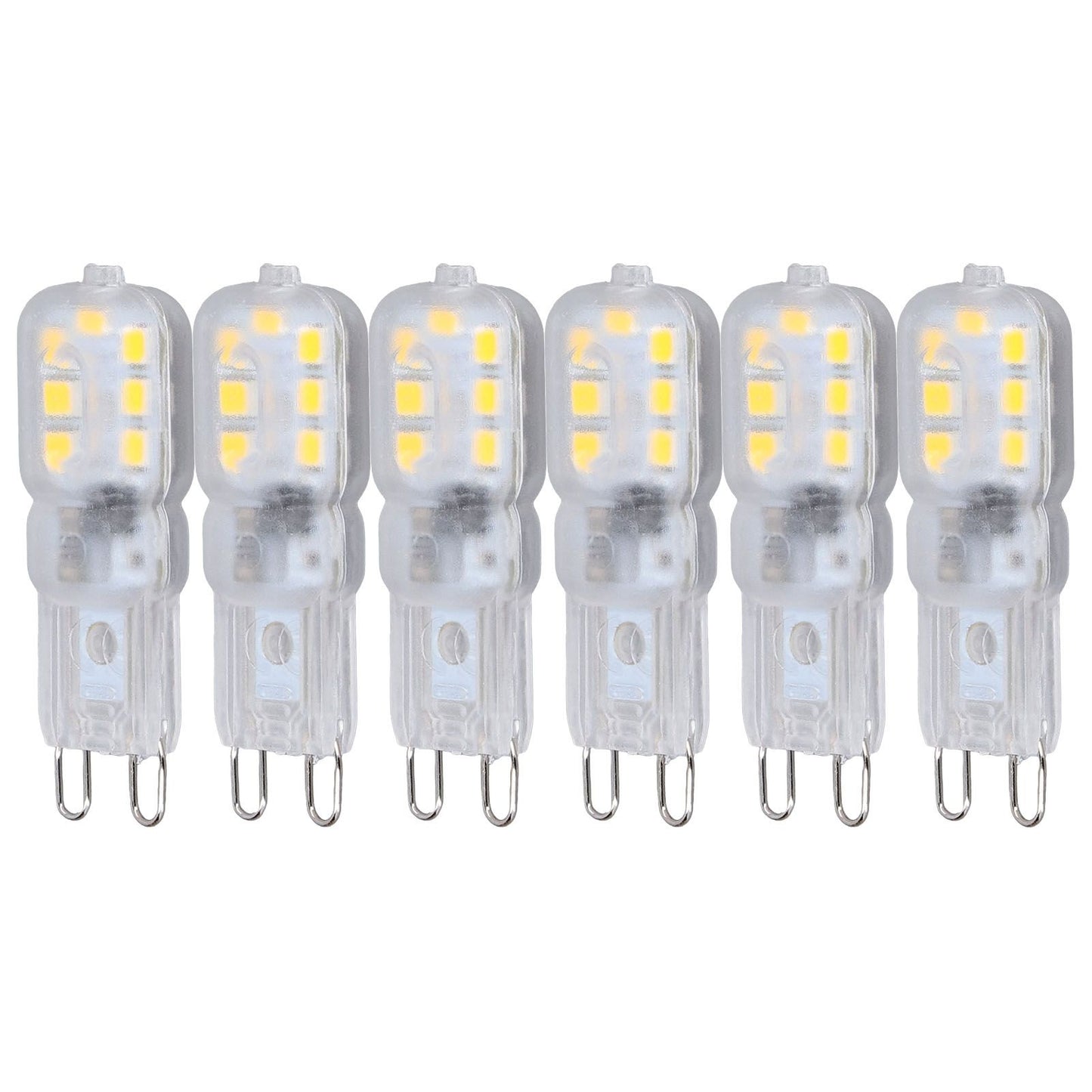 G9 Bulb Dimmable Eye Protection Energy Saving 14 LEDs 3W Light Bulb for Chandelier Table Lamp 6pcs Natural V1294-YM0523-3119220066315