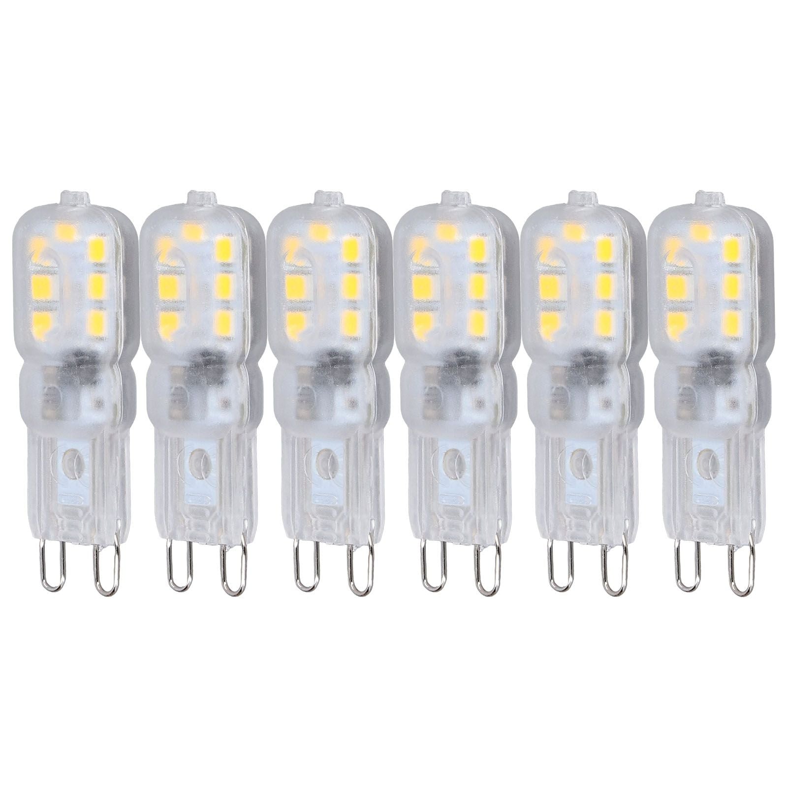 G9 Bulb Dimmable Eye Protection Energy Saving 14 LEDs 3W Light Bulb for Chandelier Table Lamp 6pcs Natural V1294-YM0523-3119220066315