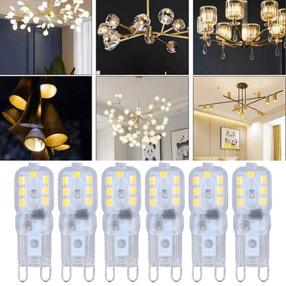 G9 Bulb Dimmable Eye Protection Energy Saving 14 LEDs 3W Light Bulb for Chandelier Table Lamp 6pcs Natural V1294-YM0523-3119220066315