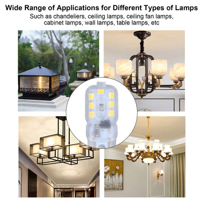 G9 Bulb Dimmable Eye Protection Energy Saving 14 LEDs 3W Light Bulb for Chandelier Table Lamp 6pcs Natural V1294-YM0523-3119220066315