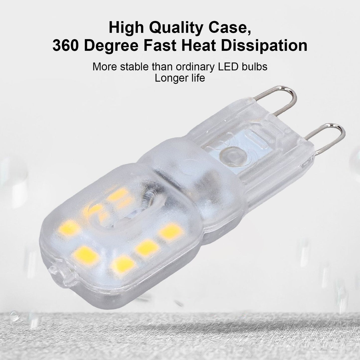G9 Bulb Dimmable Eye Protection Energy Saving 14 LEDs 3W Light Bulb for Chandelier Table Lamp 6pcs Natural V1294-YM0523-3119220066315