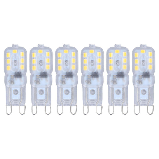 G9 Bulb Dimmable Eye Protection Energy Saving 14 LEDs 3W Light Bulb for Chandelier Table Lamp 6pcs Natural V1294-YM0523-3119220066316