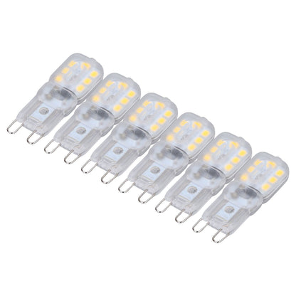 G9 Bulb Dimmable Eye Protection Energy Saving 14 LEDs 3W Light Bulb for Chandelier Table Lamp 6pcs Natural V1294-YM0523-3119220066316