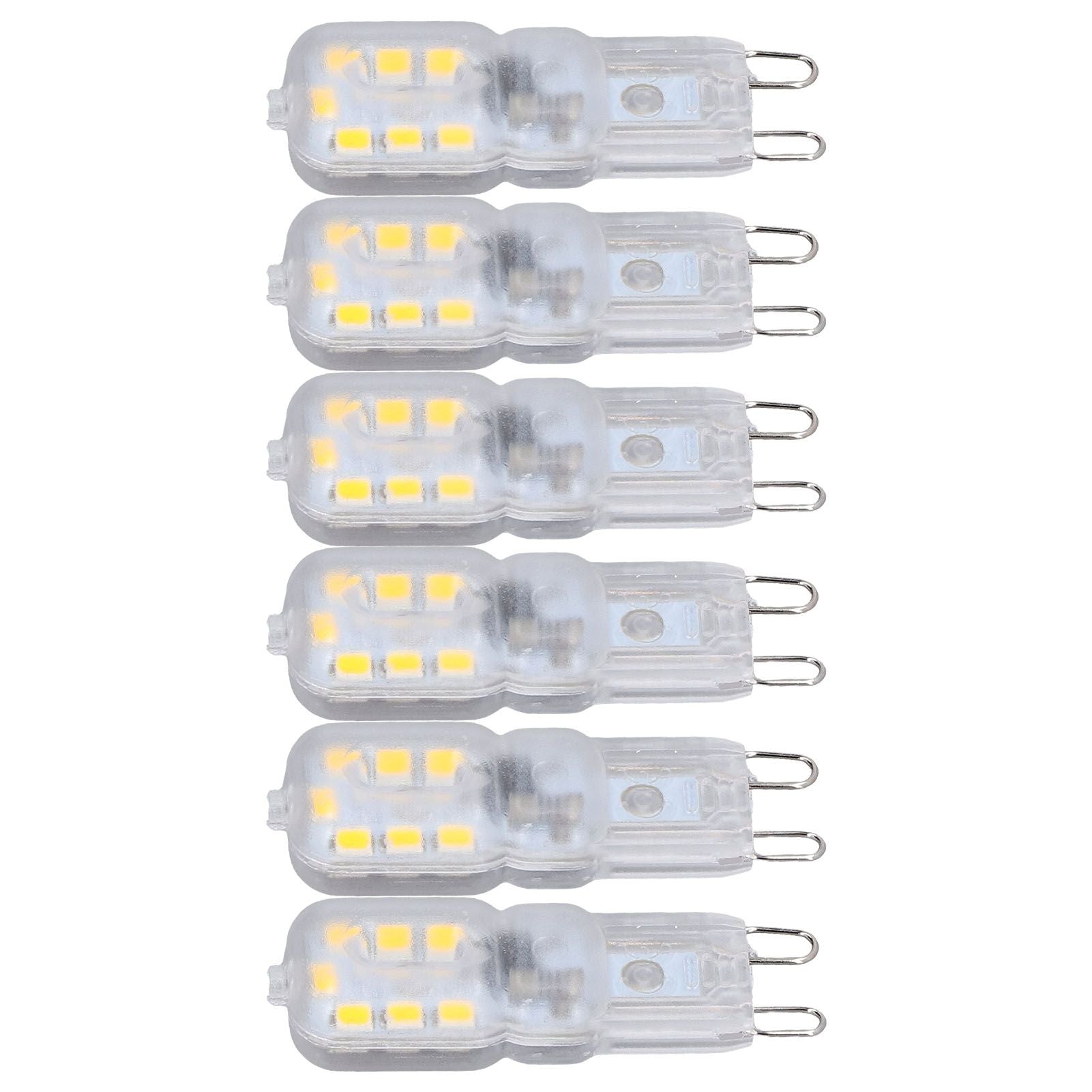 G9 Bulb Dimmable Eye Protection Energy Saving 14 LEDs 3W Light Bulb for Chandelier Table Lamp 6pcs Natural V1294-YM0523-3119220066316