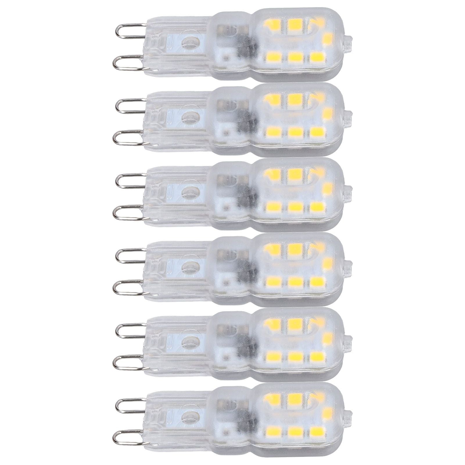 G9 Bulb Dimmable Eye Protection Energy Saving 14 LEDs 3W Light Bulb for Chandelier Table Lamp 6pcs Natural V1294-YM0523-3119220066316