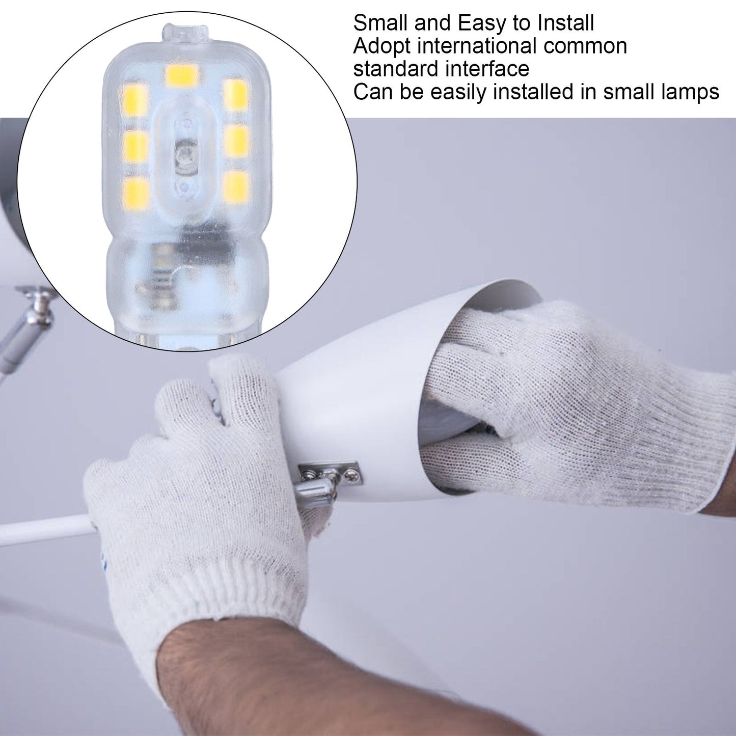 G9 Bulb Dimmable Eye Protection Energy Saving 14 LEDs 3W Light Bulb for Chandelier Table Lamp 6pcs Natural V1294-YM0523-3119220066316